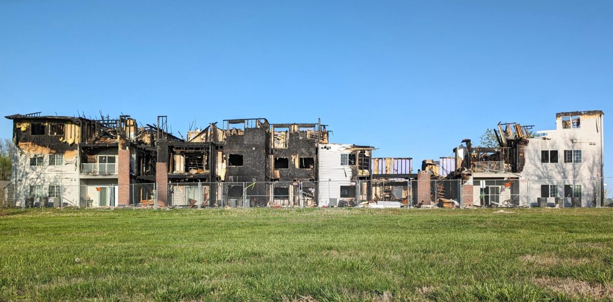 West side of the burnt down apartments. 